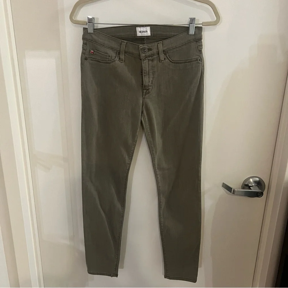 Hudson NWOT Mid Rise Krista Super Skinny Jeans Green - Picture 1 of 5